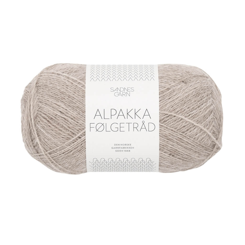 Sandnes Garn Alpakka Følgetråd, Farbe 2650 lys beigemelert – Alpaka bei Lieblingsgarn
