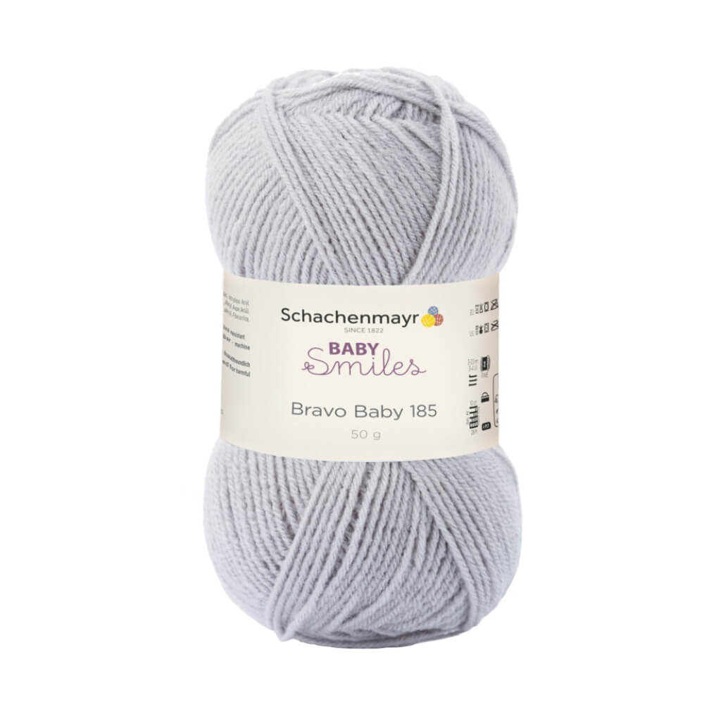 Schachenmayr Baby Smiles Bravo Baby 185 Babygarn, Farbe 1090 Grau – Polyacryl bei Lieblingsgarn