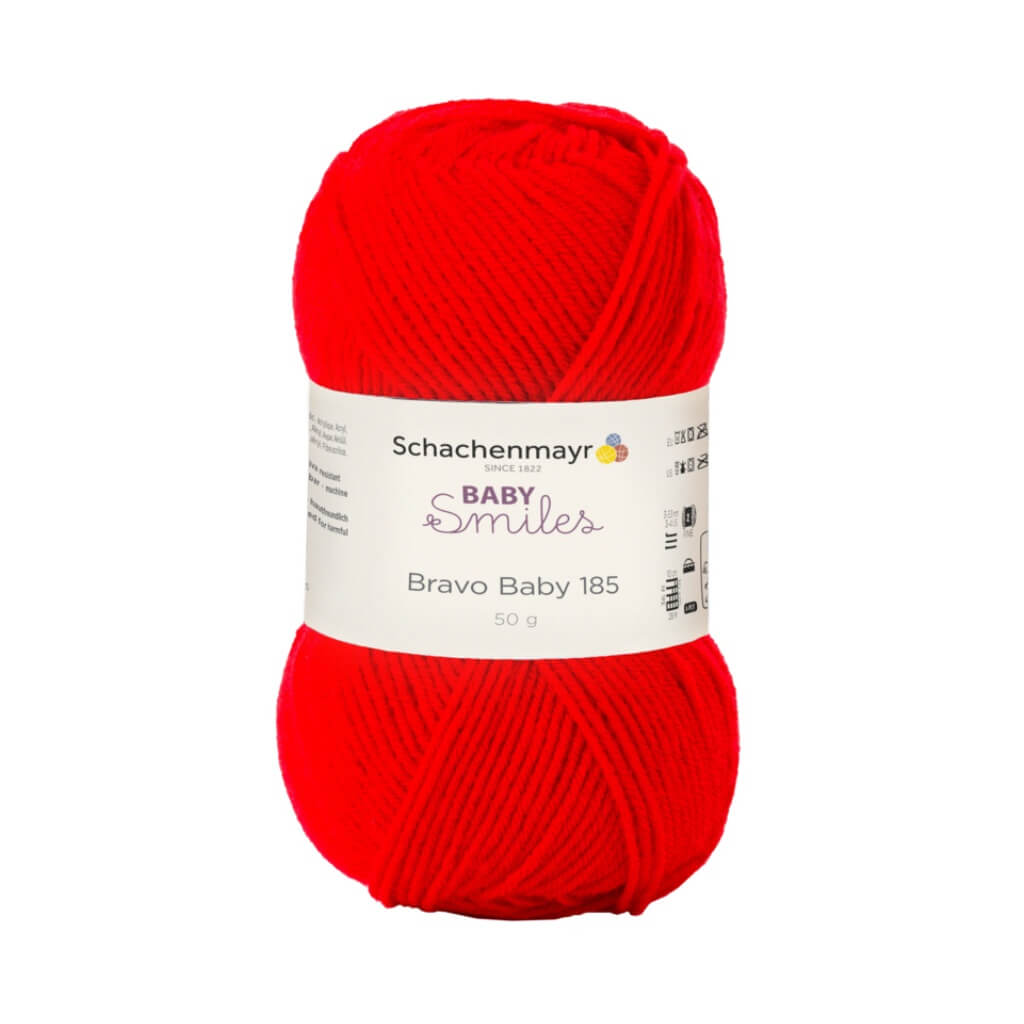 Schachenmayr Baby Smiles Bravo Baby 185 Babygarn, Farbe 1030 Rot – Polyacryl bei Lieblingsgarn