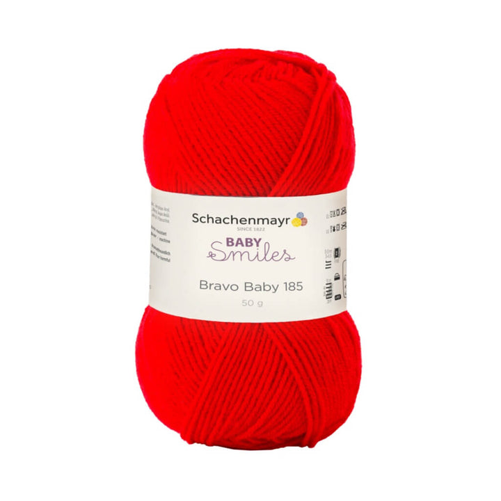 Schachenmayr Baby Smiles Bravo Baby 185 Babygarn, Farbe 1030 Rot – Polyacryl bei Lieblingsgarn