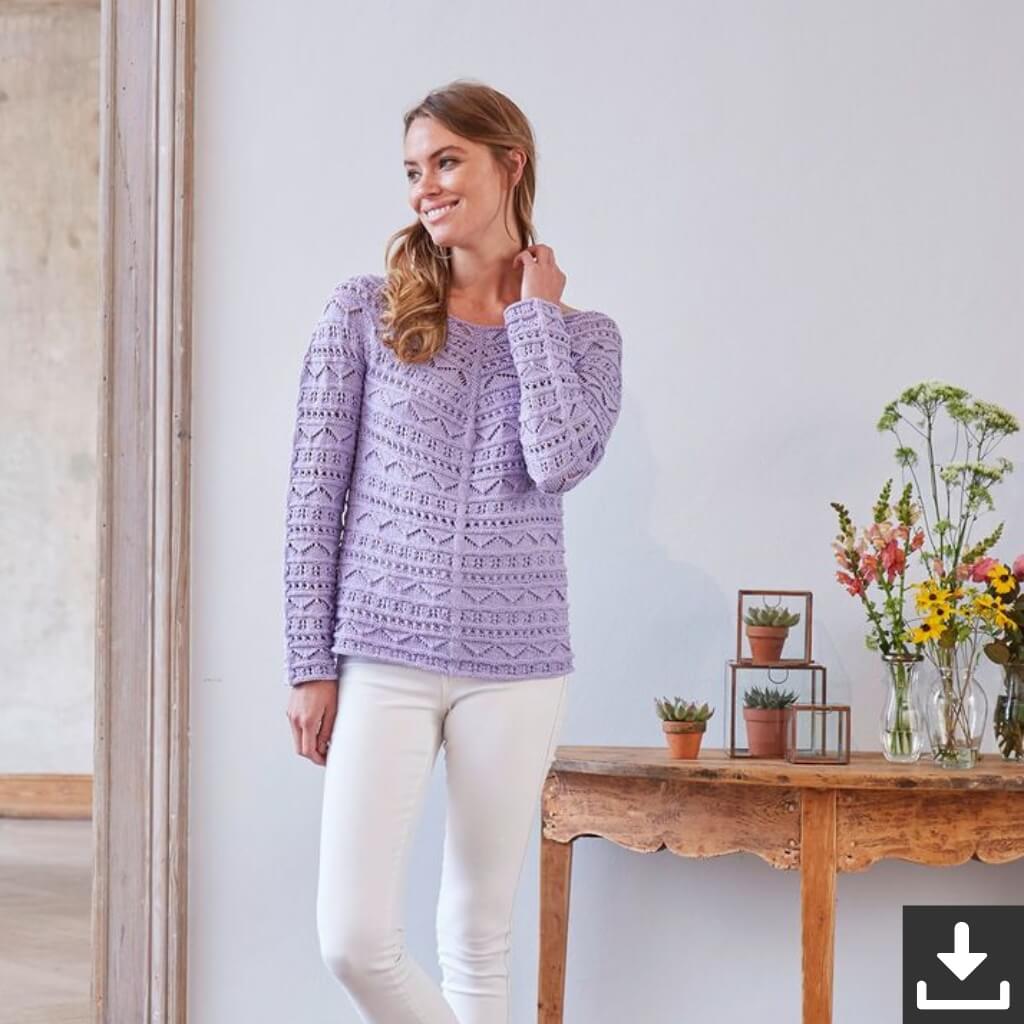 Schachenmayr Pattern Shirt im Ajourmuster Strickset - Schachenmayr (PDF) bei bei bei bei bei bei bei bei bei Lieblingsgarn