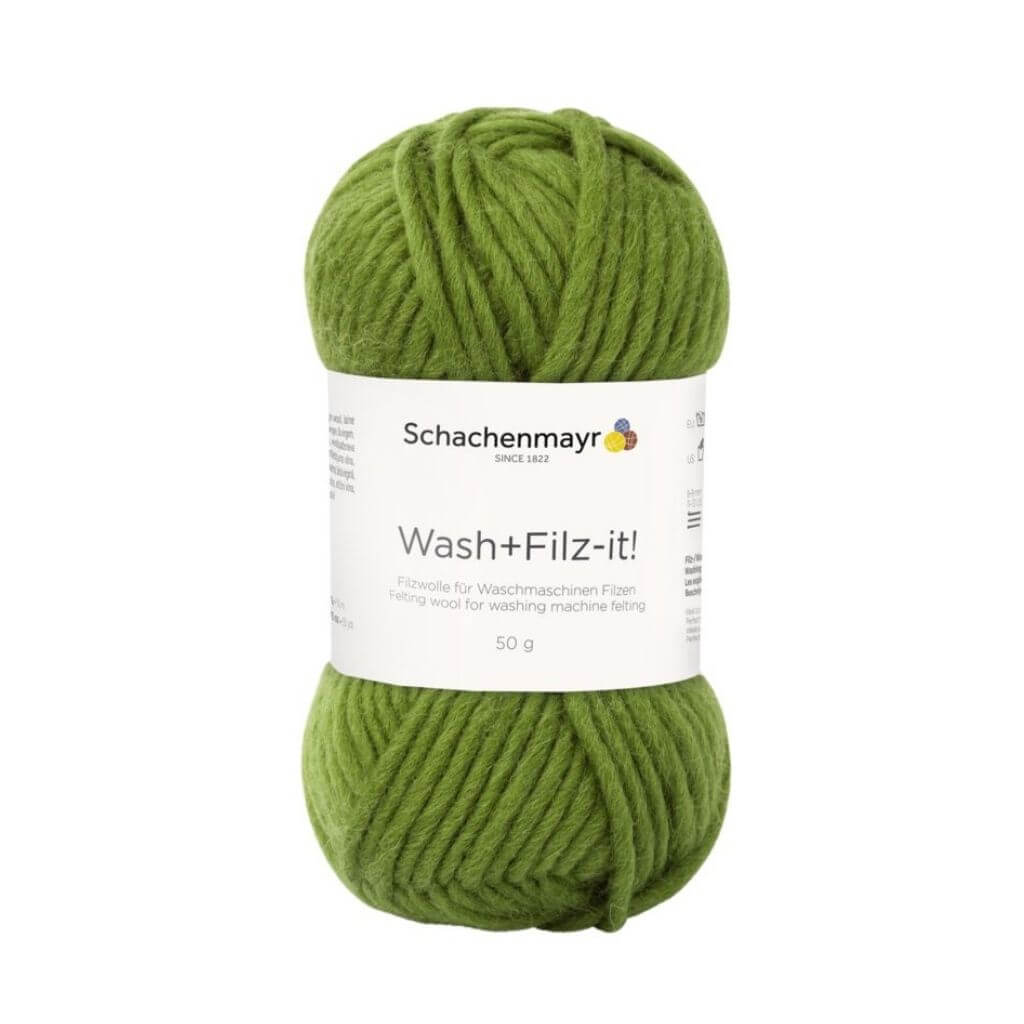 Schachenmayr Wash+Filz-it! Filzwolle 50g, Farbe 17 Olive – Schurwolle bei Lieblingsgarn