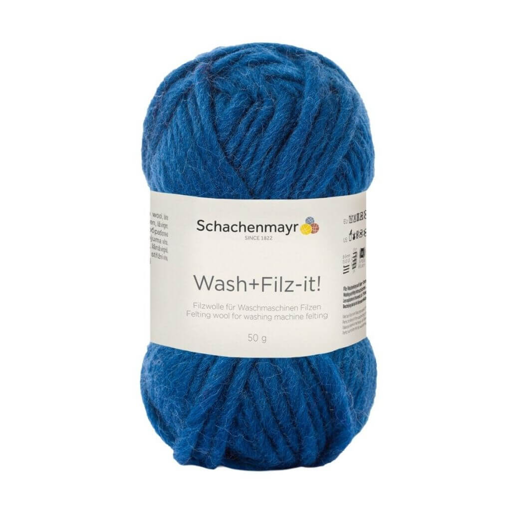 Schachenmayr Wash+Filz-it! Filzwolle 50g, Farbe 25 Indigo – Schurwolle bei Lieblingsgarn