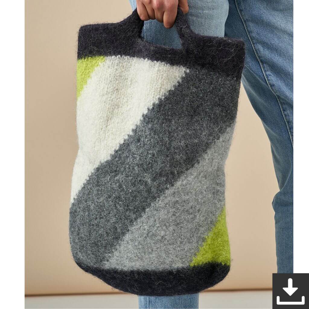 Schachenmayr Pattern Tasche aus Filzwolle Strickanleitung - Schachenmayr (PDF) bei bei bei bei bei bei bei bei Lieblingsgarn