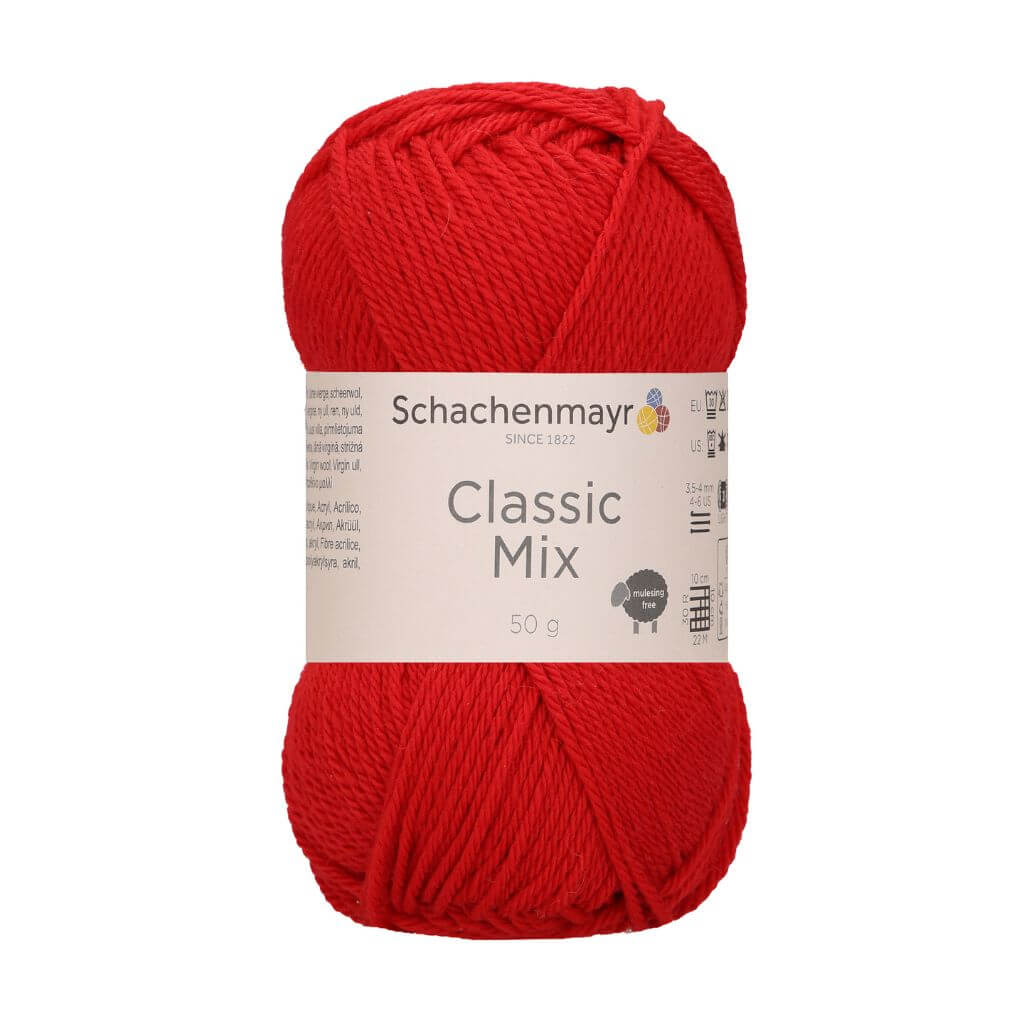 Schachenmayr Classic Mix, Farbe 30 Lipstick – Schurwolle und Synthetik bei Lieblingsgarn