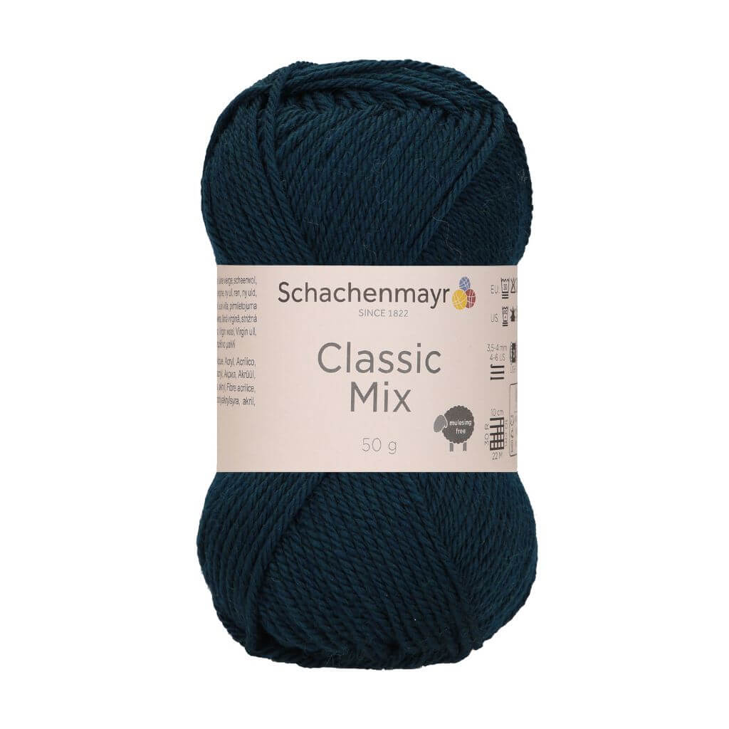 Schachenmayr Classic Mix, Farbe 65 Teal – Schurwolle und Synthetik bei Lieblingsgarn