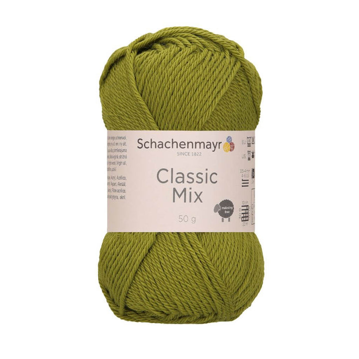 Schachenmayr Classic Mix, Farbe 73 Avocado – Schurwolle und Synthetik bei Lieblingsgarn