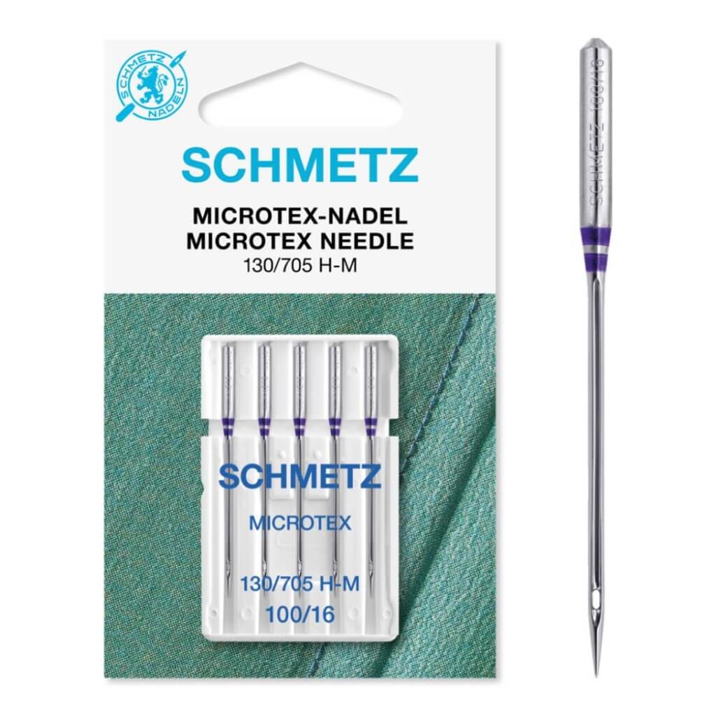 Schmetz 130/705 H-M Microtex Nähmaschinennadeln, Farbe 100 – Metall bei Lieblingsgarn
