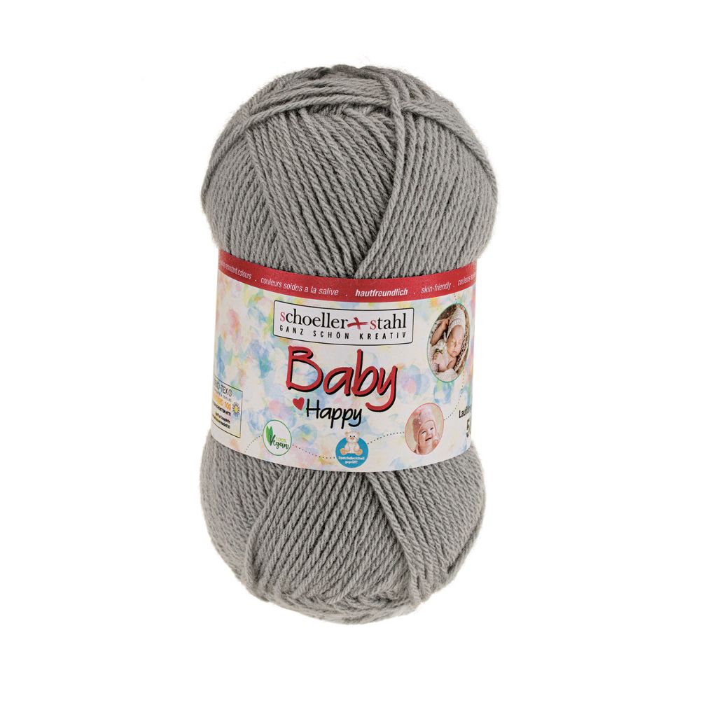 Schoeller + Stahl Schoeller+Stahl Baby Happy 50g, Farbe 20 Mittelgrau – Polyacryl bei Lieblingsgarn