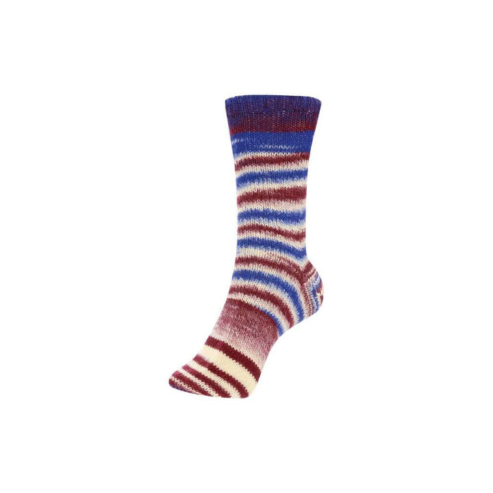 Schoeller + Stahl Fortissima Funky Double Socks, Farbe 06 Vino Blau – Schurwolle und Synthetik bei Lieblingsgarn