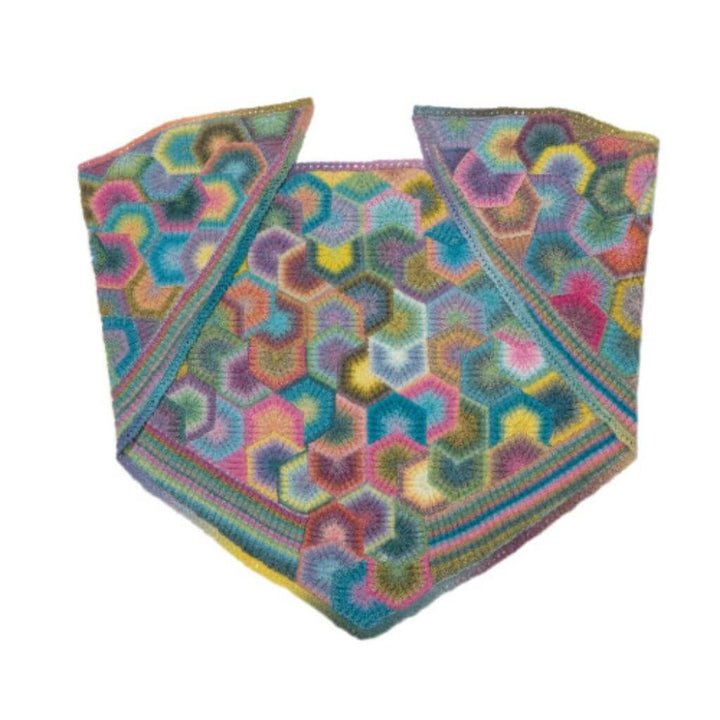 Schoppel Wolle Umhang Hexagon Pinwheel Strickanleitung - Schoppel Design bei bei bei bei bei bei bei bei bei Lieblingsgarn