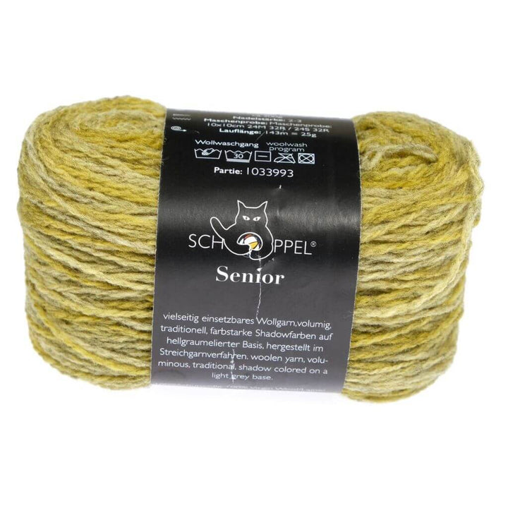 Schoppel Wolle Senior, Farbe 2613 Goldolive Inspiration Dibadu – Schurwolle bei Lieblingsgarn