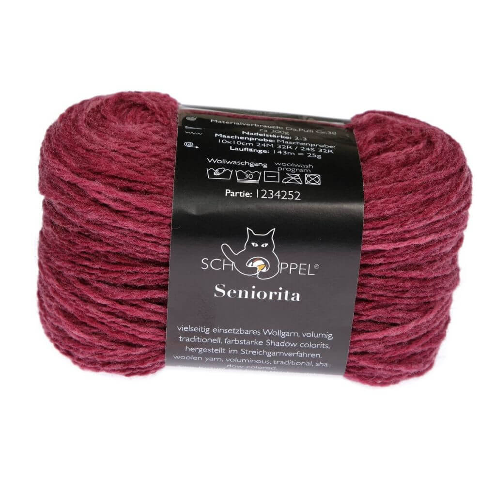Schoppel Wolle Seniorita, Farbe 2603 Merlot Inspiration Dibadu – Schurwolle bei Lieblingsgarn