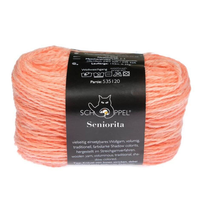 Schoppel Wolle Seniorita, Farbe 2611 Lachs Inspiration Dibadu – Schurwolle bei Lieblingsgarn