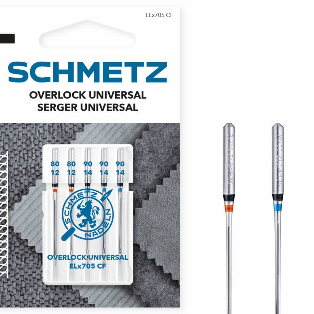 Schmetz Universal Overlock-Nadeln ELx705 CF, Farbe Sortiert 80 90 – Metall bei Lieblingsgarn