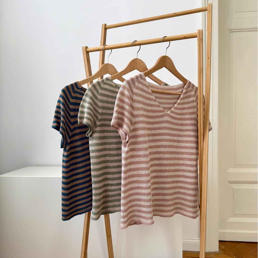 Christina Körber-Reith Shirt Stripy Linen Tee Strickanleitung - Christina Koerber-Reith (PDF) bei bei bei bei Lieblingsgarn