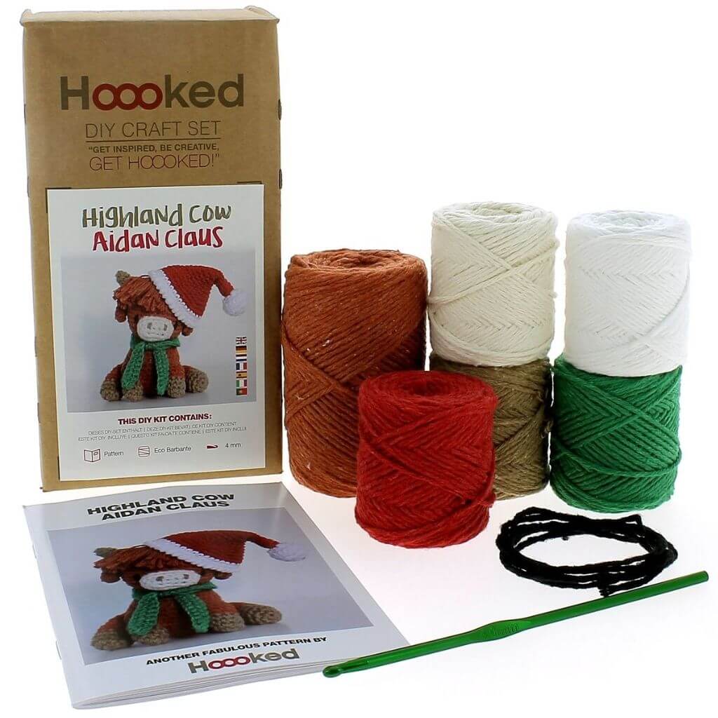 Amigurumi Hochland Rind Aidan Claus Häkelset - Hoooked