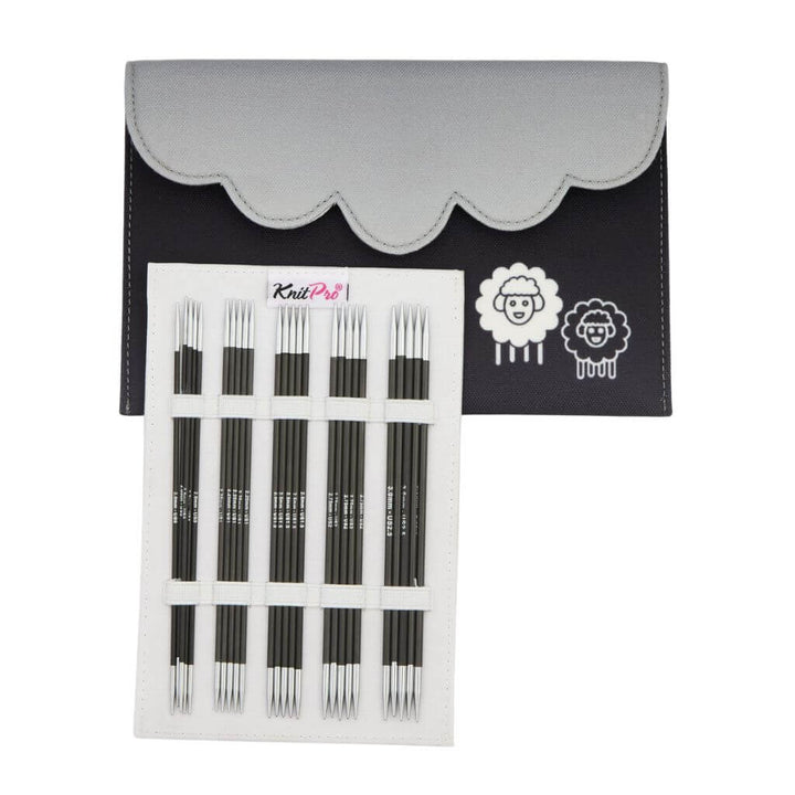KnitPro Karbonz Deluxe Nadelspiel-Set – Produktansicht, Metall bei bei bei bei bei bei bei bei bei bei bei Lieblingsgarn