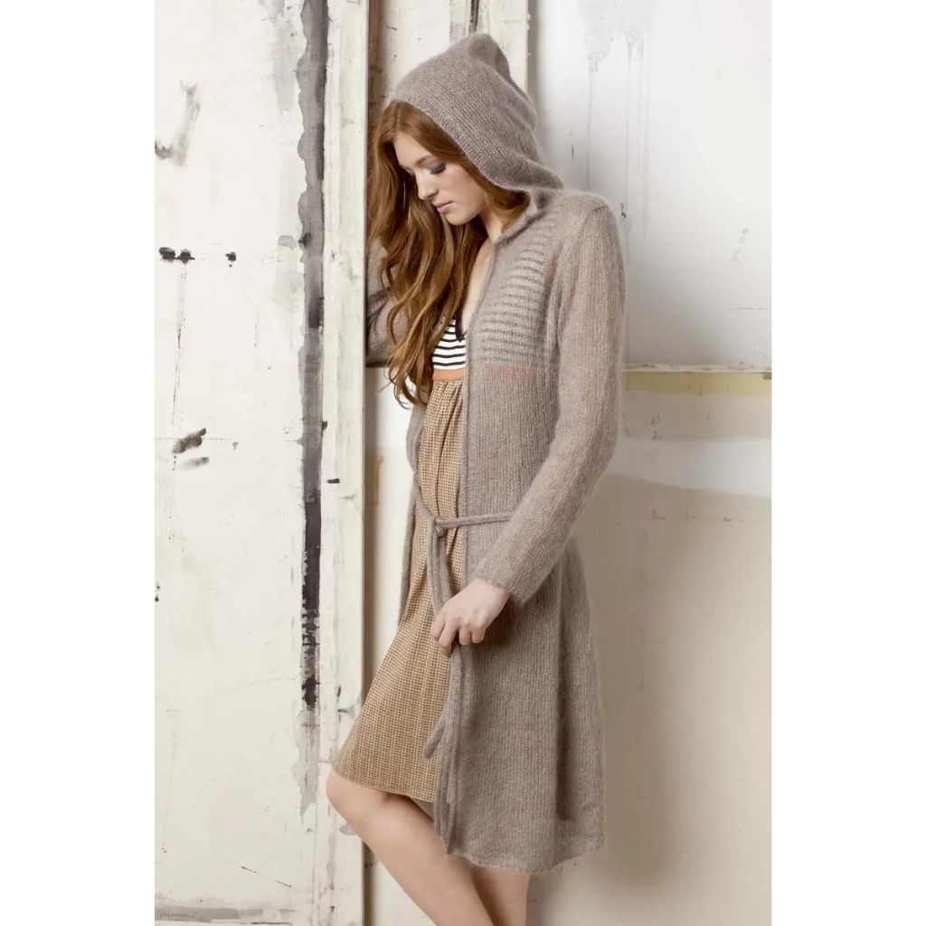 Mohair Luxe Cardigan mit Kapuze Strickanleitung - LangYarns (PDF)