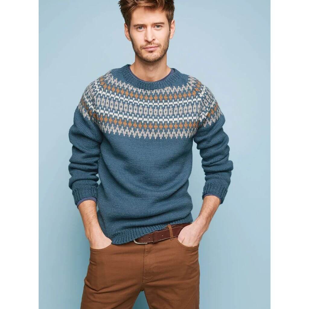 Elgseter Herren Pullover Strickanleitung - Sandnes Garn (PDF)