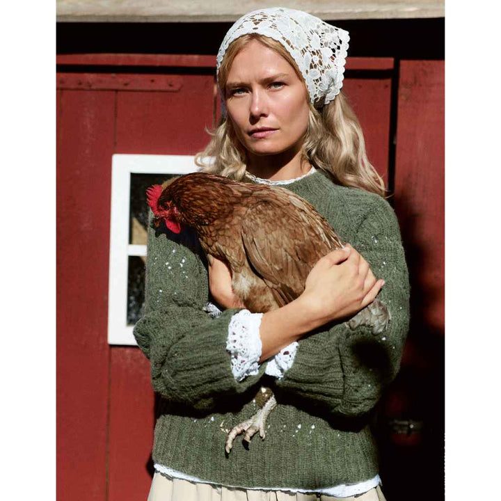 Raglanpullover mit Lochmuster Strickanleitung - Lana Grossa (Heft)