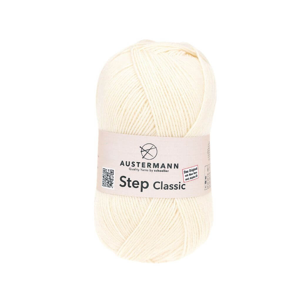 Austermann Step Classic, Farbe 1000 Natur – Polyamid und Schurwolle bei Lieblingsgarn