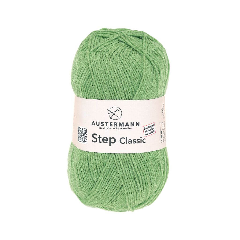 Austermann Step Classic, Farbe 1019 Grün – Polyamid und Schurwolle bei Lieblingsgarn