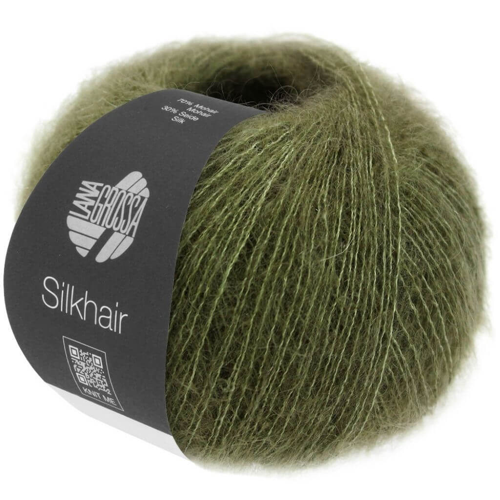 Lana Grossa Silkhair, Farbe 178 Lodengrün – Mohair und Seide bei Lieblingsgarn