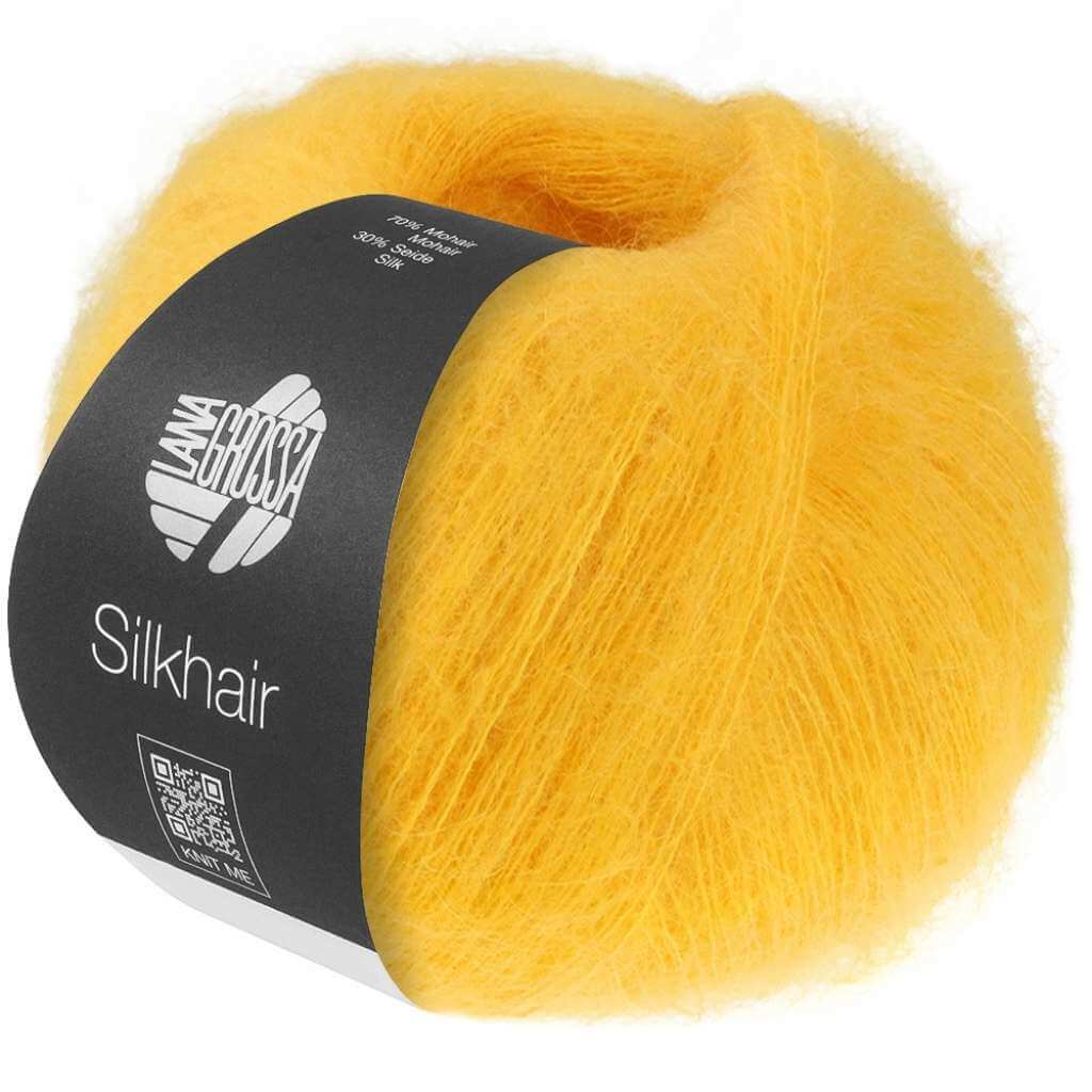 Lana Grossa Silkhair, Farbe 221 Dottergelb – Mohair und Seide bei Lieblingsgarn