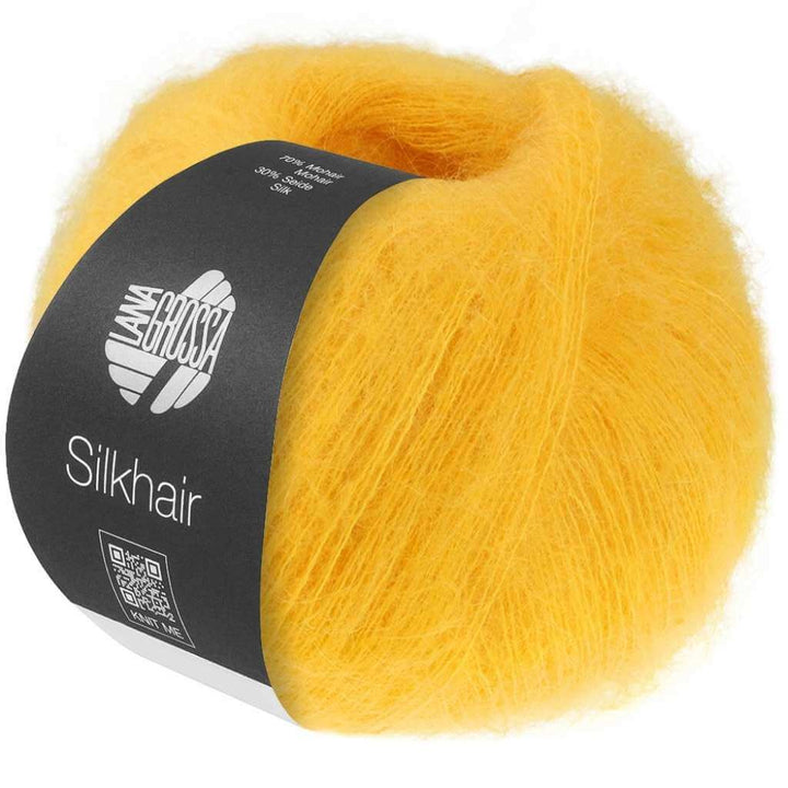 Lana Grossa Silkhair, Farbe 221 Dottergelb – Mohair und Seide bei Lieblingsgarn