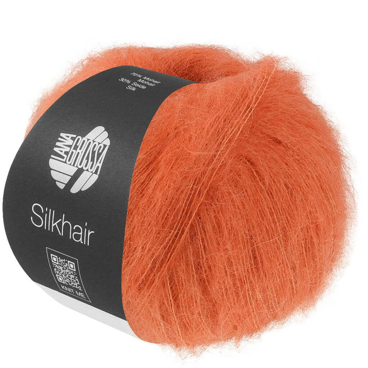 Lana Grossa Silkhair, Farbe 228 Lachsorange – Mohair und Seide bei Lieblingsgarn