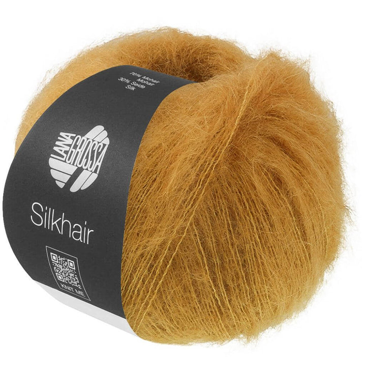 Lana Grossa Silkhair, Farbe 229 Goldbraun – Mohair und Seide bei Lieblingsgarn