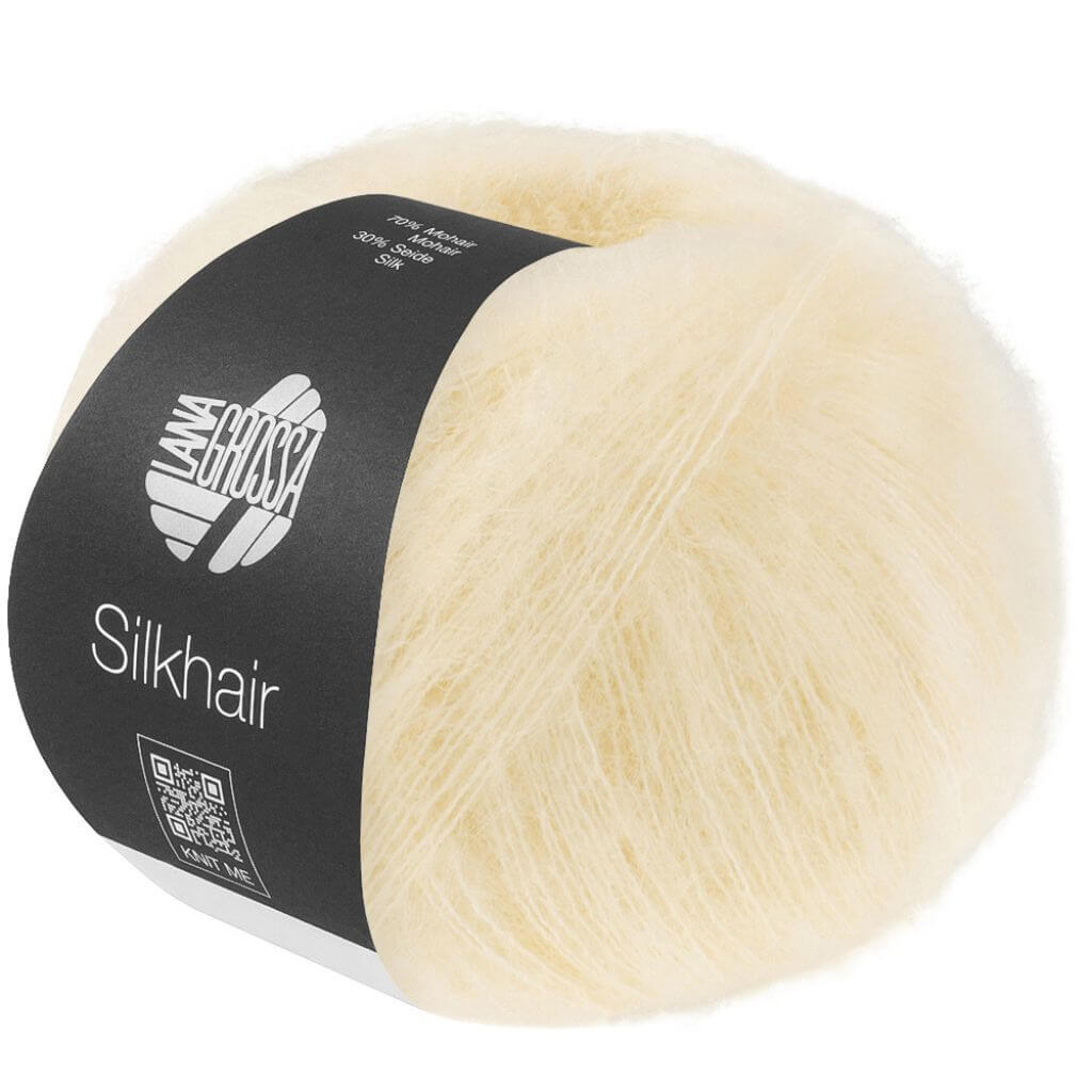 Lana Grossa Silkhair, Farbe 232 Creme – Mohair und Seide bei Lieblingsgarn