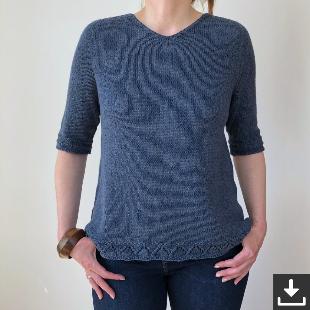 Christina Körber-Reith Simply Denim Shirt Strickanleitung - Christina Körber-Reith (PDF) bei bei bei bei bei Lieblingsgarn