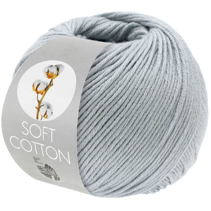 Lana Grossa Soft Cotton 50 g, Farbe 56 Eisblau – Acryl und Baumwolle bei Lieblingsgarn