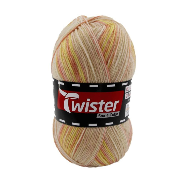Twister Sox Color, Farbe 123 papaya multi – Polyamid und Schurwolle bei Lieblingsgarn