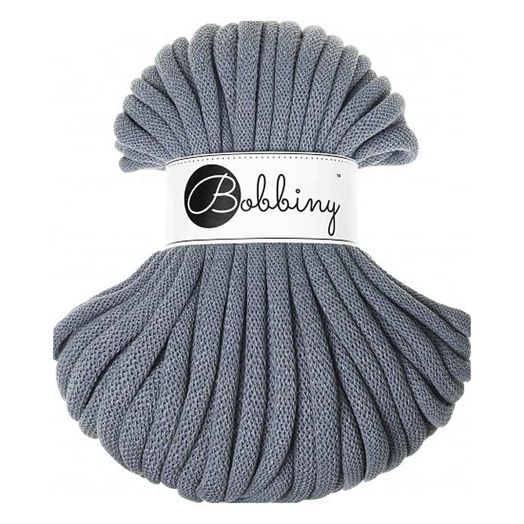 Bobbiny Jumbo Kordel 9 mm x 30 m, Farbe Steel – Baumwolle und Synthetik bei Lieblingsgarn
