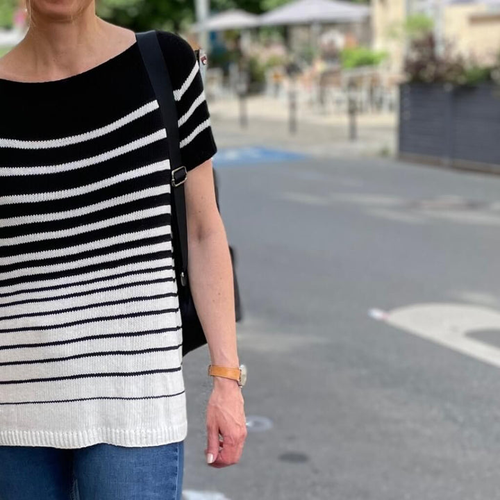 Strickauszeit Shirt Black and White Tee Strickanleitung - Strickauszeit (PDF) bei bei bei bei bei bei bei bei Lieblingsgarn
