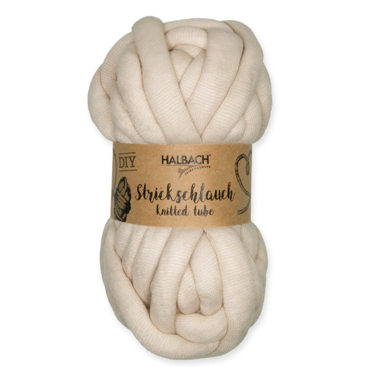 Halbach Strickschlauch gefüllt mit PES-Bauschgarn creme bei bei bei bei bei bei bei bei bei bei Lieblingsgarn