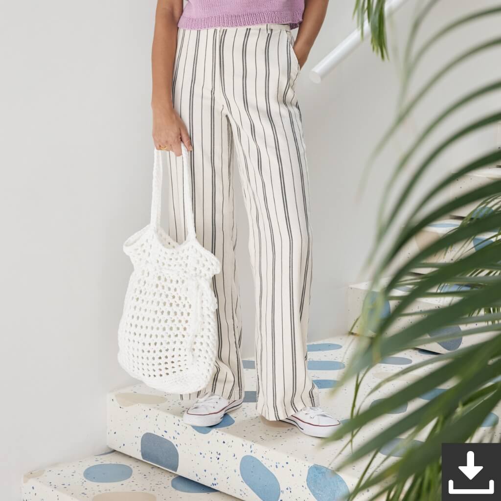 Lana Grossa Pattern Tasche im Lochmuster Häkelset - Lana Grossa (PDF) bei bei bei bei bei bei bei bei bei bei Lieblingsgarn