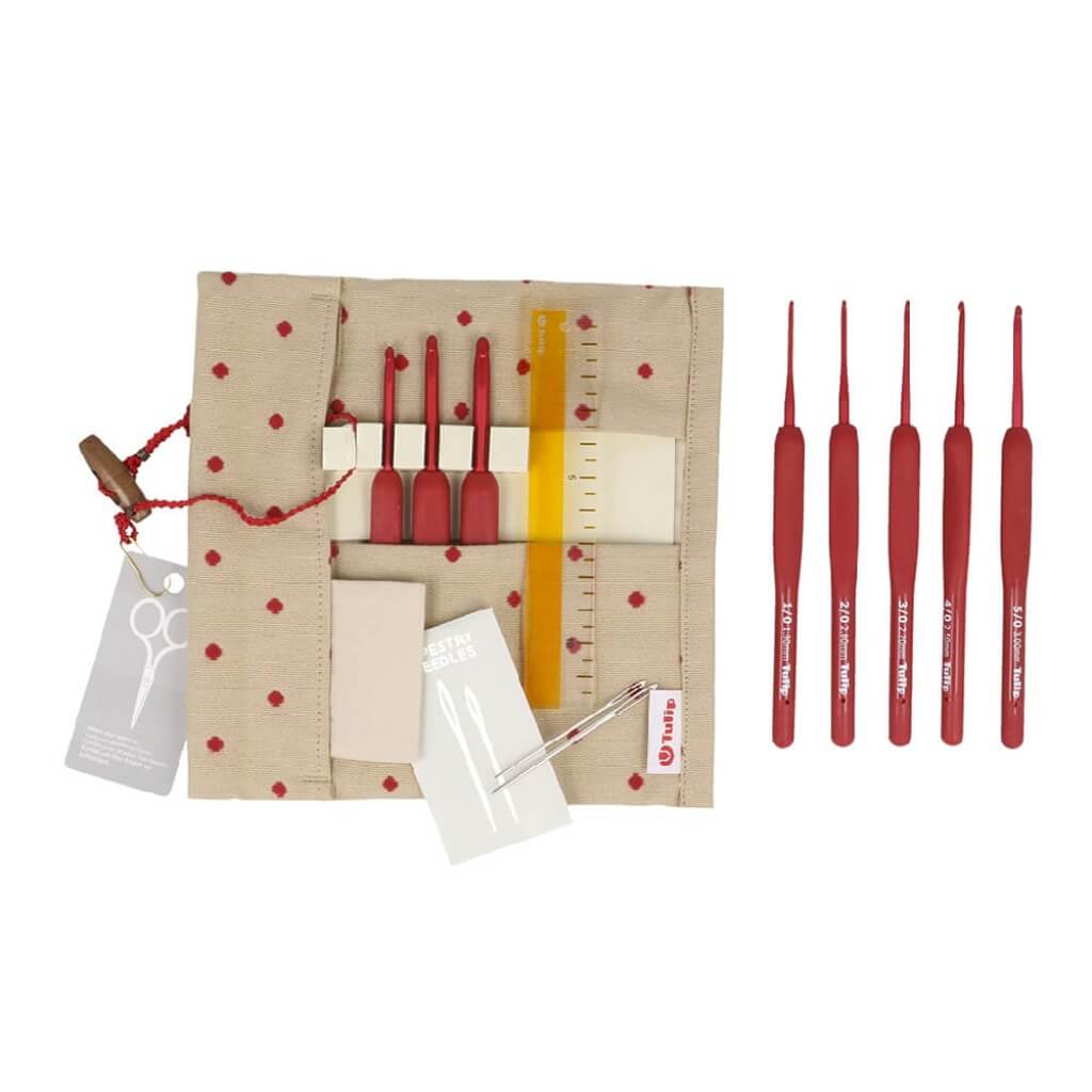 Tulip ETIMO Red Häkelnadel mit Softgriff Set bei bei bei bei bei bei bei bei bei bei Lieblingsgarn