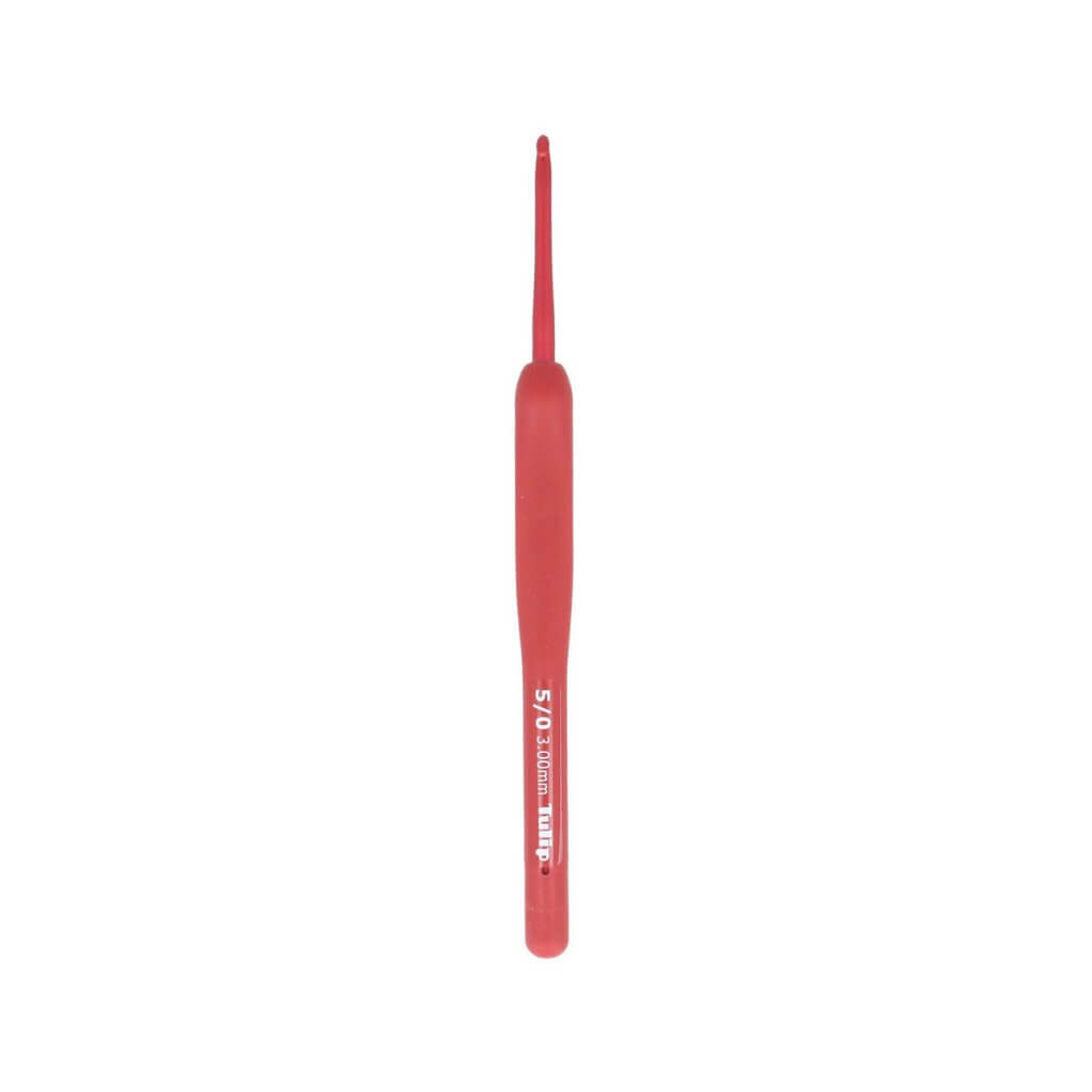 Tulip ETIMO Red Häkelnadel mit Softgriff, Farbe 3 – Metall bei Lieblingsgarn