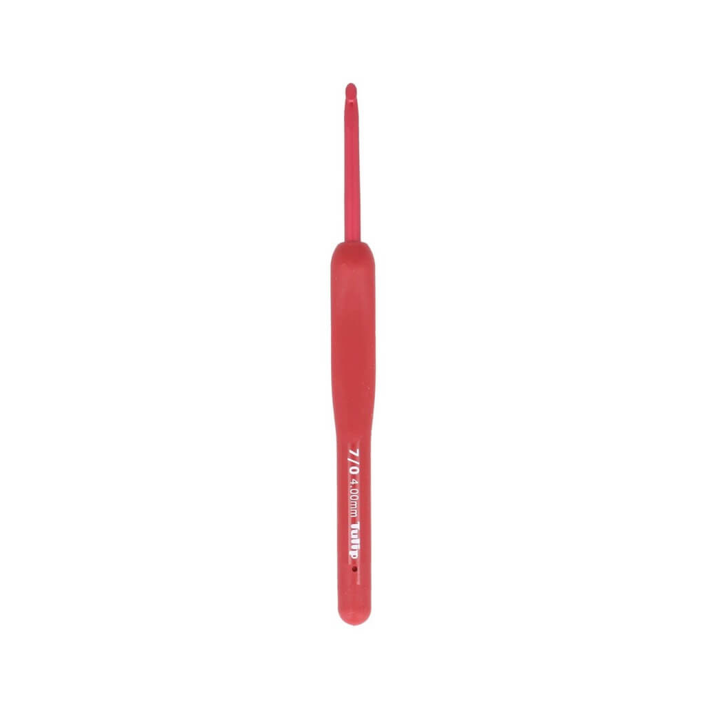Tulip ETIMO Red Häkelnadel mit Softgriff, Farbe 4 – Metall bei Lieblingsgarn