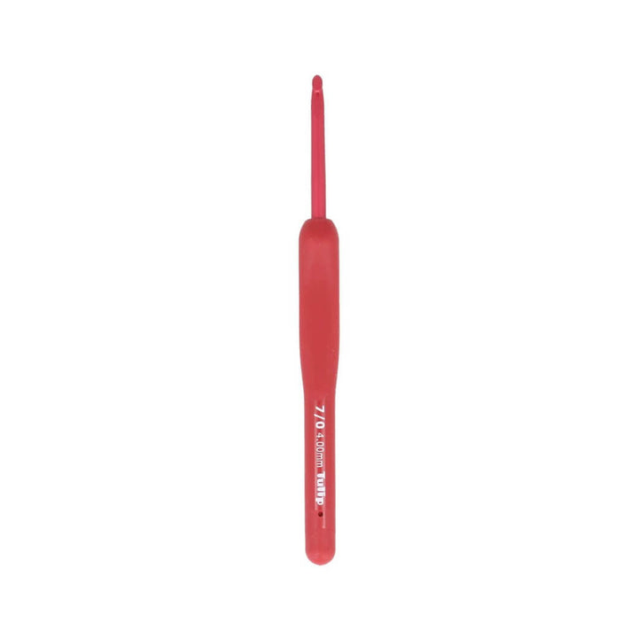 Tulip ETIMO Red Häkelnadel mit Softgriff, Farbe 4 – Metall bei Lieblingsgarn