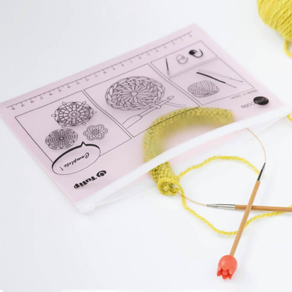 Tulip Etui mit Lineal weiß bei bei bei bei bei bei bei bei bei bei Lieblingsgarn