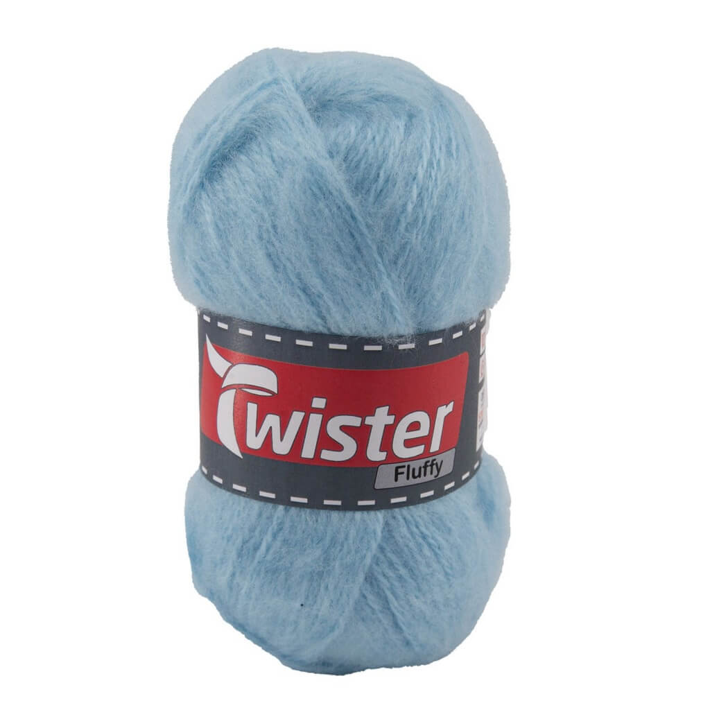 Twister Fluffy 50g - flauschige Wolle, Farbe 51 Hellblau – Acryl bei Lieblingsgarn
