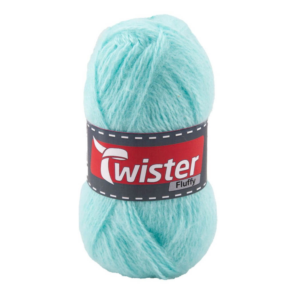 Twister Fluffy 50g - flauschige Wolle, Farbe 61 Mint – Acryl bei Lieblingsgarn