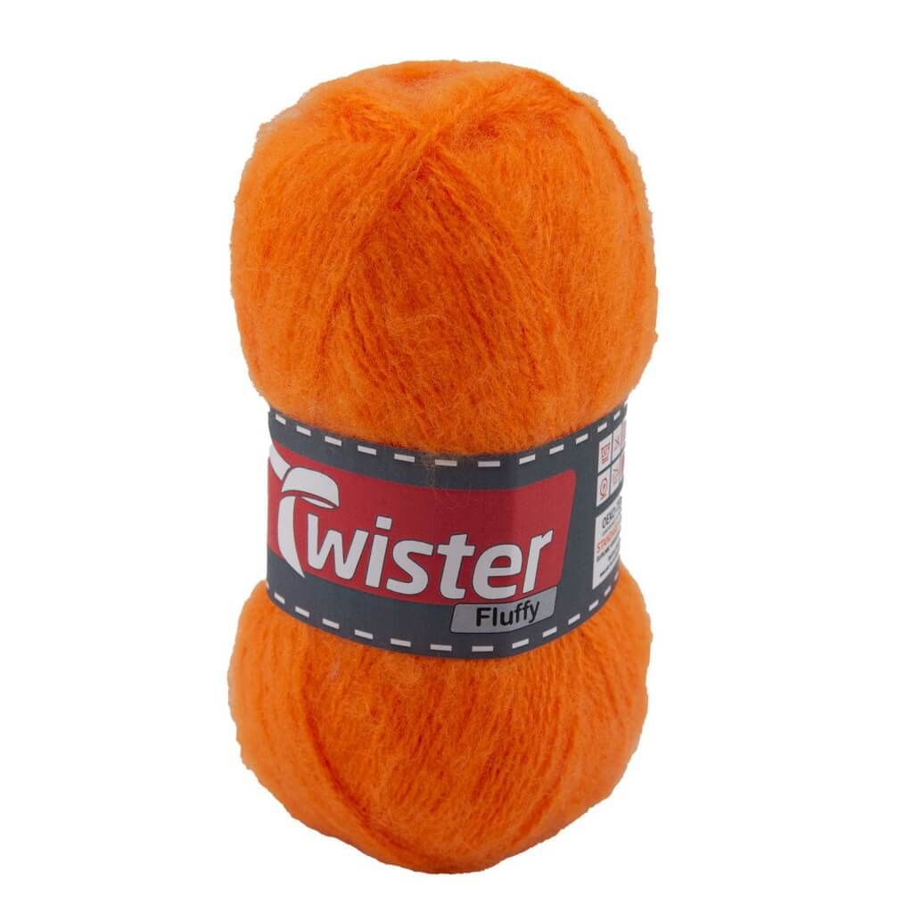 Twister Fluffy 50g - flauschige Wolle, Farbe 28 Orange – Acryl bei Lieblingsgarn