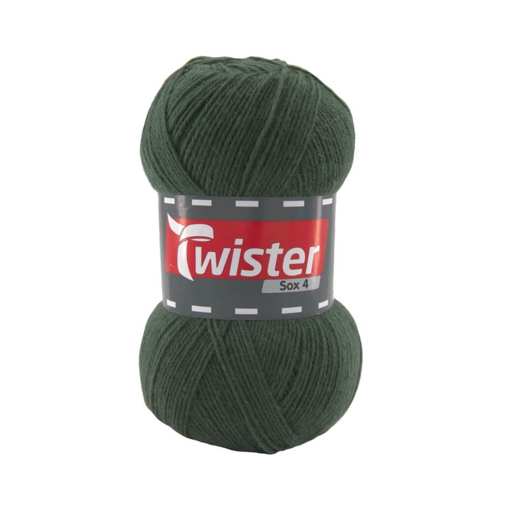 Twister Sox 100g Uni - Sockenwolle, Farbe 79 Jägergrün – Polyamid und Schurwolle bei Lieblingsgarn
