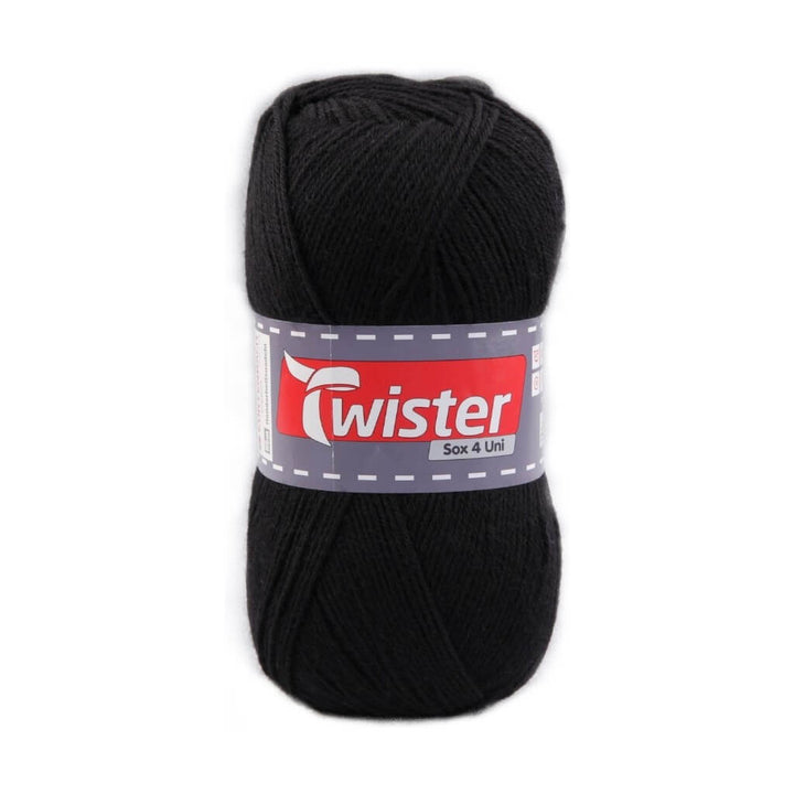 Twister Sox 100g Uni - Sockenwolle, Farbe 90 Schwarz – Polyamid und Schurwolle bei Lieblingsgarn